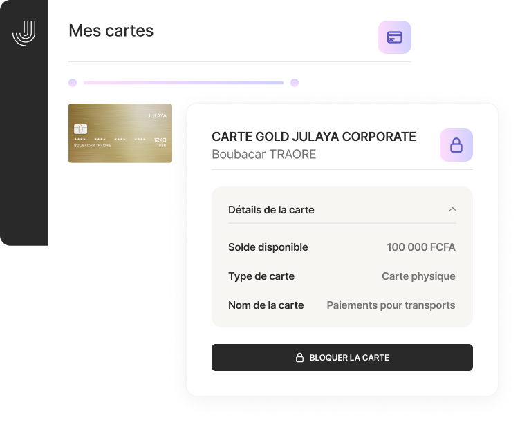 Block card