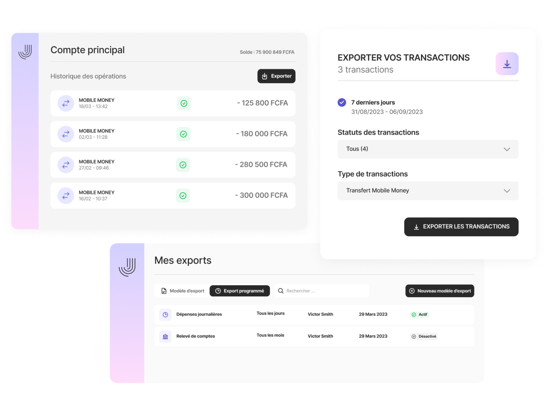 DETAILED TRACKING THROUGH EXPORTS